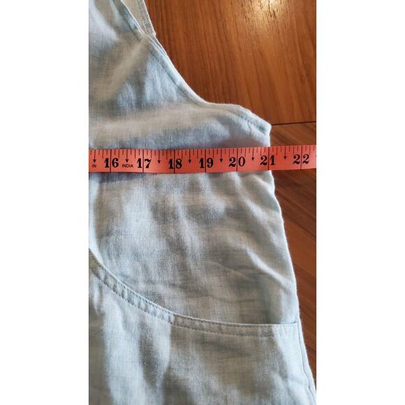 Hatch maternity Overall Shorts size 2 Medium Lightweight Lt Blue Summer Cotton - Picture 11 of 12